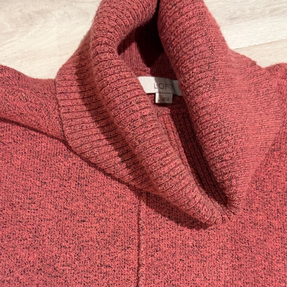 LOFT Women's Pink Cowl Neck Sweater